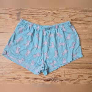 Dream Angel Teal Puppy Print Sleep Shorts Size L